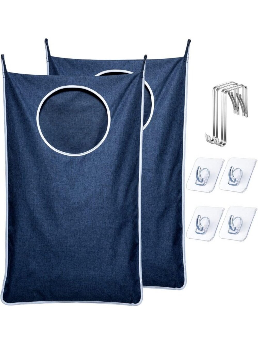 Oversized Hanging Laundry Hamper Bags - 2 Pack, 35x21.6 Inch, Perfect for Dirty